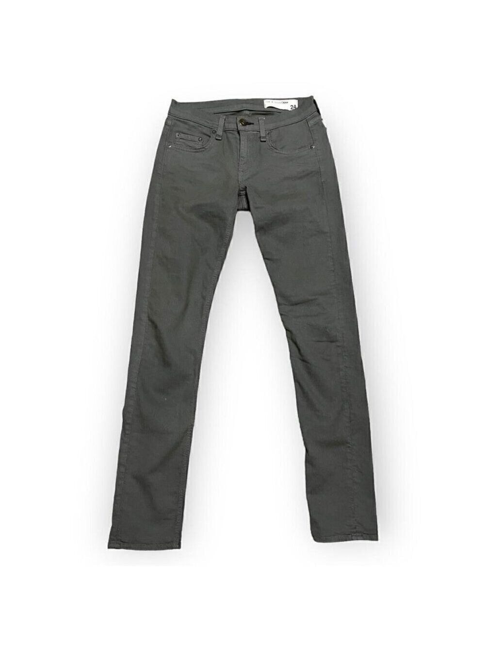 Rag & Bone New York Aged Sage Luxury Designer Stretch Skinny Jeans - 26x30
